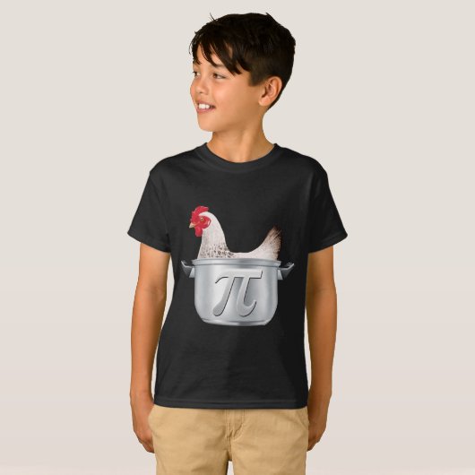 Huhn-Topf-PU - lustiges Mathe T-Shirt (Vorne ganz)