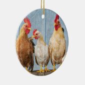 Huhn und Freunde Keramik Ornament (Rechts)