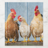 Huhn und Freunde Weinetikett (Einzelnes Label)