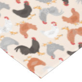 Huhn-und Hahn-Muster Tischdecke (Schrägansicht)