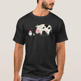 Huhn und Kuh mit Ei Cowgirl Huhn Dame Weit T-Shirt