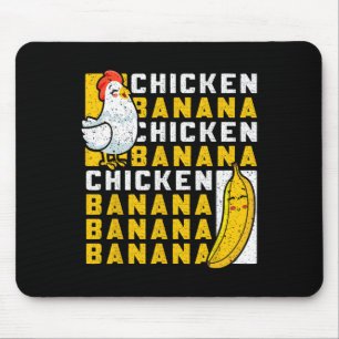 Huhn und Nana tanzen lustiges Frucht-Meme für Frau Mousepad