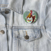 Huhn und Ostereier-Knopf Button (Beispiel)