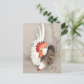 Huhn und Rooster von Ohara Koson Postkarte (Stehend Vorderseite)