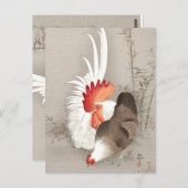Huhn und Rooster von Ohara Koson Postkarte (Vorne/Hinten)