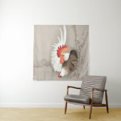 Huhn und Rooster von Ohara Koson Wandteppich (Beispiel)