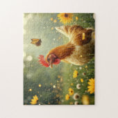 Huhn und Schmetterling Puzzle (Vertikal)