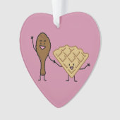Huhn und Waffeln amerikanisch u. südliches Kochen Ornament (Vorderseite)