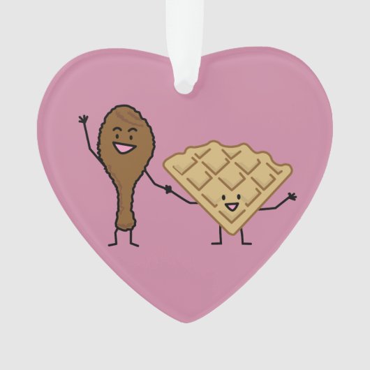 Huhn und Waffeln amerikanisch u. südliches Kochen Ornament (Vorderseite)