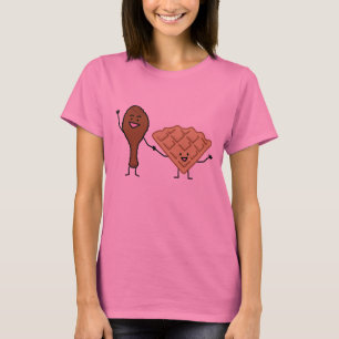 Huhn und Waffeln amerikanisch u. südliches Kochen T-Shirt