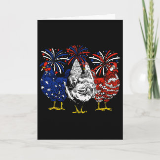 Huhn USA-Flagge Patriotischer Hühnerliebhaber 4. J Karte