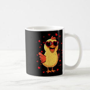 Huhn Valentinstag Sungles Herz Süße Liebende Kaffeetasse