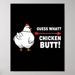 Huhn, Verspielter Rate-was-Huhn-Po-Humor  Poster