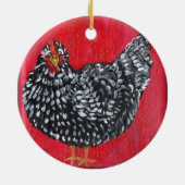 Huhn-Verzierung Keramikornament (Hinten)