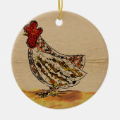 Huhn Vintag Keramik Ornament (Vorne)