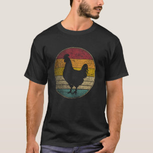 Huhn -Vintage abgenutzt Retro-Silhouette 60er 7 T-Shirt