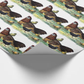Huhn-Vintages Tier Geschenkpapier (Ecke)