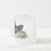Huhn-Vintages Tier Mattglastasse (Vorderseite Links)