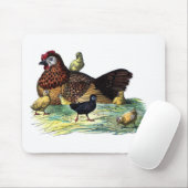 Huhn-Vintages Tier Mousepad (Mit Mouse)