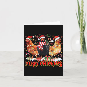 Huhn Weihnachten Fröhliche Chickmas Nikolaus Hut F Karte
