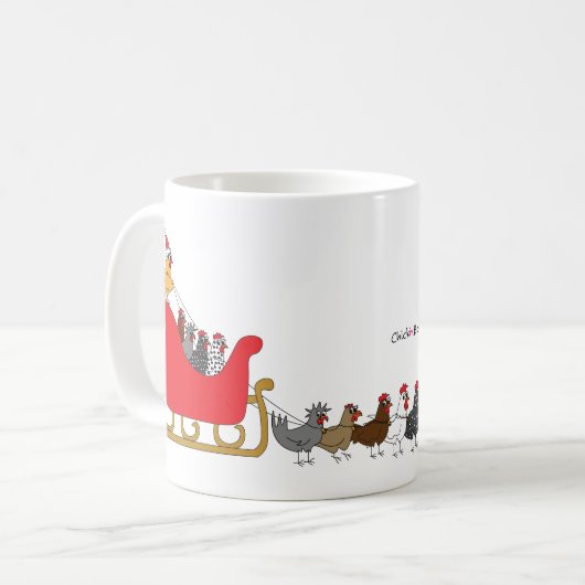 Huhn-Weihnachten Kaffeetasse (Vorderseite Links)