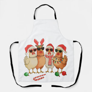 Huhn Weihnachten Santa Hut Bauernhof Familie Xmas Schürze