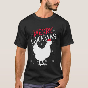 Huhn Weihnachten Santa Hut Frohe Chickmas Huhn T-Shirt