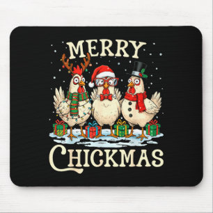 Huhn Weihnachten Santa Hut Frohe Chickmas Xmas Fa Mousepad