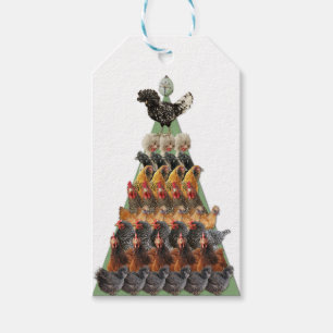Huhn-Weihnachtsbaum-Geschenk-Umbau Geschenkanhänger
