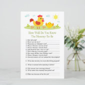 Huhn Wie gut kennen Sie das Baby-Duschspiel? (Stehend Vorderseite)