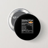 Huhn Wings Nutrition Fact Funny Erntedank Ch Button (Vorne & Hinten)