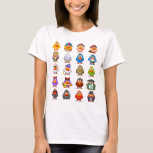 Huhn zeichnet Damen-T - Shirt (angepasstes) w/logo