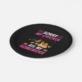 Hühnchen Art My Chicken Ate Meine Hausaufgaben Pappteller (Schrägansicht)