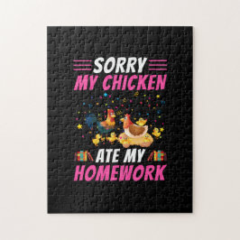 Hühnchen Art My Chicken Ate Meine Hausaufgaben Puzzle