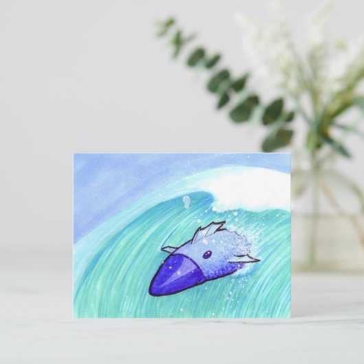 Hühnchen auf der Ansichtskarte Postkarte (Stehend Vorderseite)