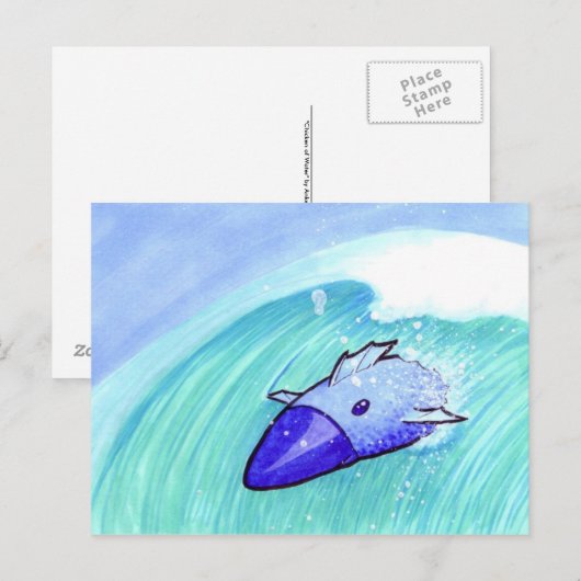 Hühnchen auf der Ansichtskarte Postkarte (Vorne/Hinten)