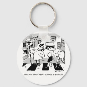 Hühnchen auf einer Schule, die Patrouille überquer Schlüsselanhänger