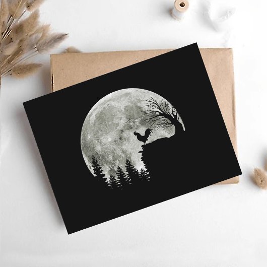 Hühnchen auf gebirgshähnlichem Halloween-Hühnerfre Postkarte