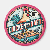 Hühnchen auf Knopfdruck Magnet (Vorne)