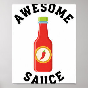 Hühnchen Awesome Sauce Flasche Poster