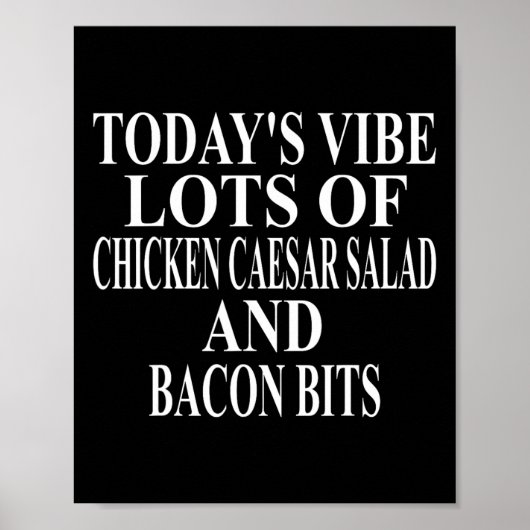 Hühnchen Caesar Salat Bekleidung Großer Lustiger C Poster (Vorne)