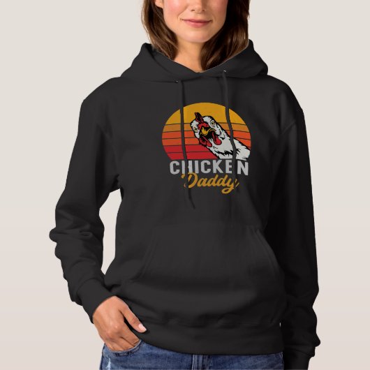 Hühnchen Daddy Vintager Bauer Hoodie (Vorderseite)