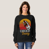 Hühnchen Daddy Vintager Bauer Sweatshirt (Vorne ganz)