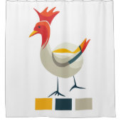 Hühnchen Duschvorhang (Vorderseite)