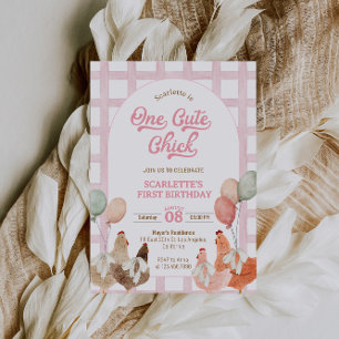 Hühnchen-Erste-Geburtstagseinladung Einladung