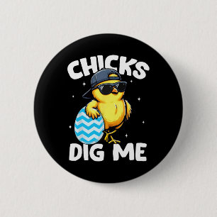 Hühnchen finden mich T-Shirts Kinder Jungen Kleink Button