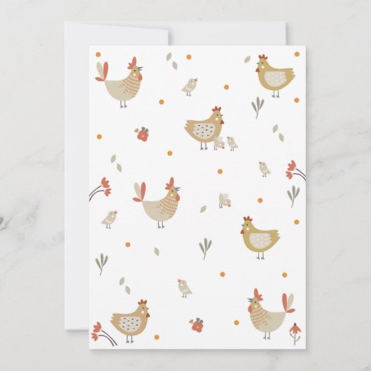 Hühnchen Geburtstag Einladung Fall Party einladen (Rückseite)