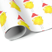 Hühnchen gelb Wasserfarbe stilvoll Geschenkpapier (Rolleneckpunkt)
