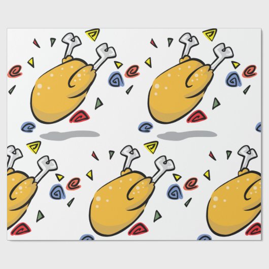 Hühnchen Geschenkpapier (Flach)