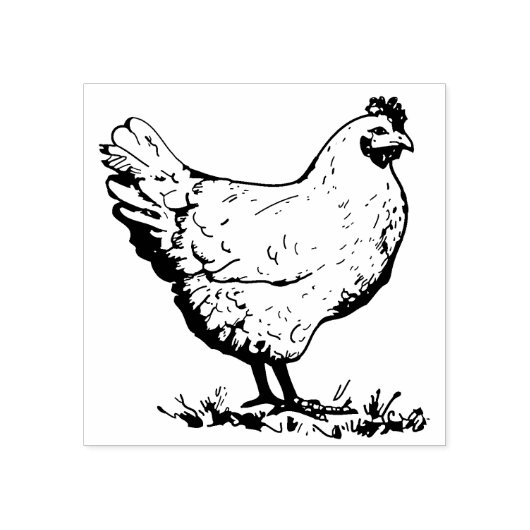 Hühnchen Gummistempel (Prägung)